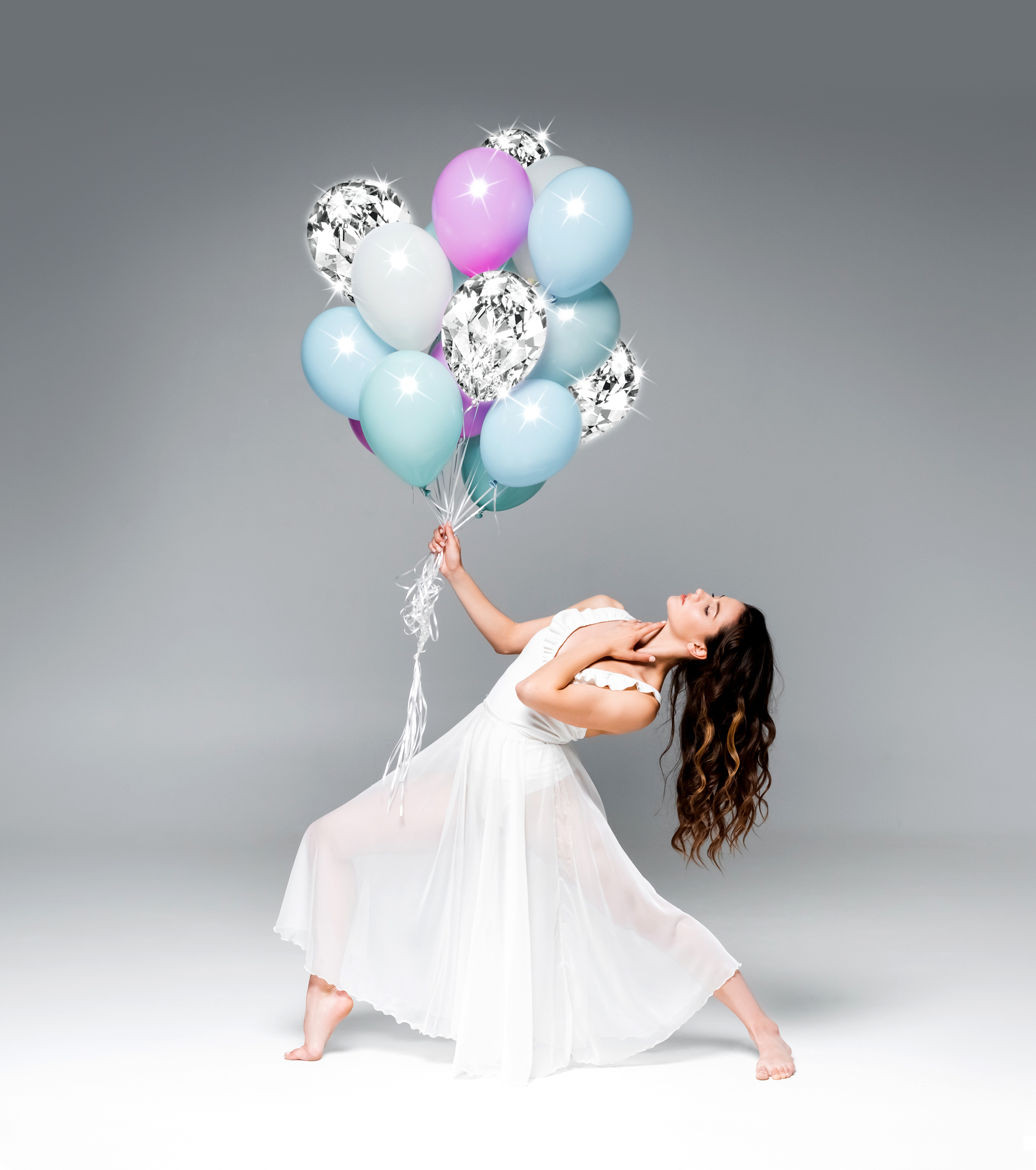 Dancer with balloons