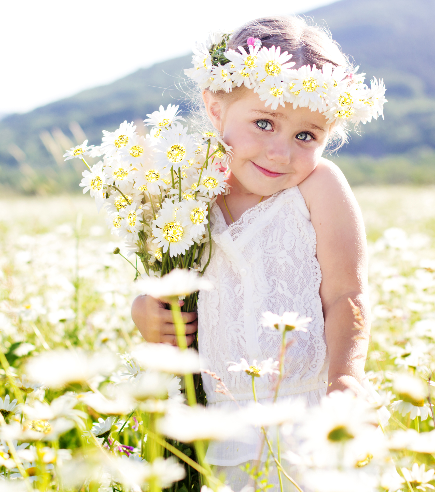 Girl with flowers